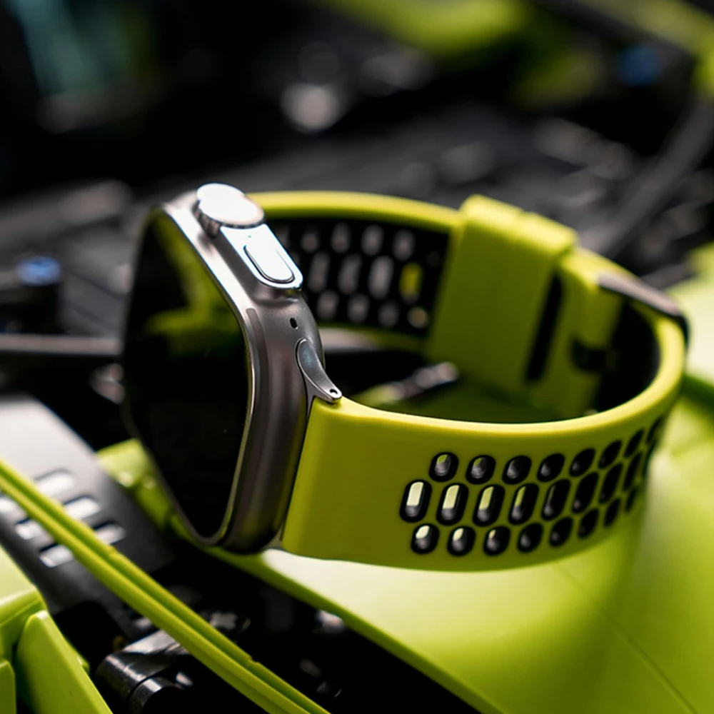 

High Quality Strap For Apple Watch Band 44mm 45 mm 49mm 45mm 42mm iwatch Replacement Silicone Belt Men Bracelet Correa Watchband