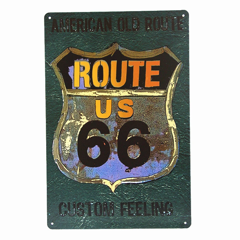 Металлические знаки Route 66 потертые шикарные металлические пластины для стен дома