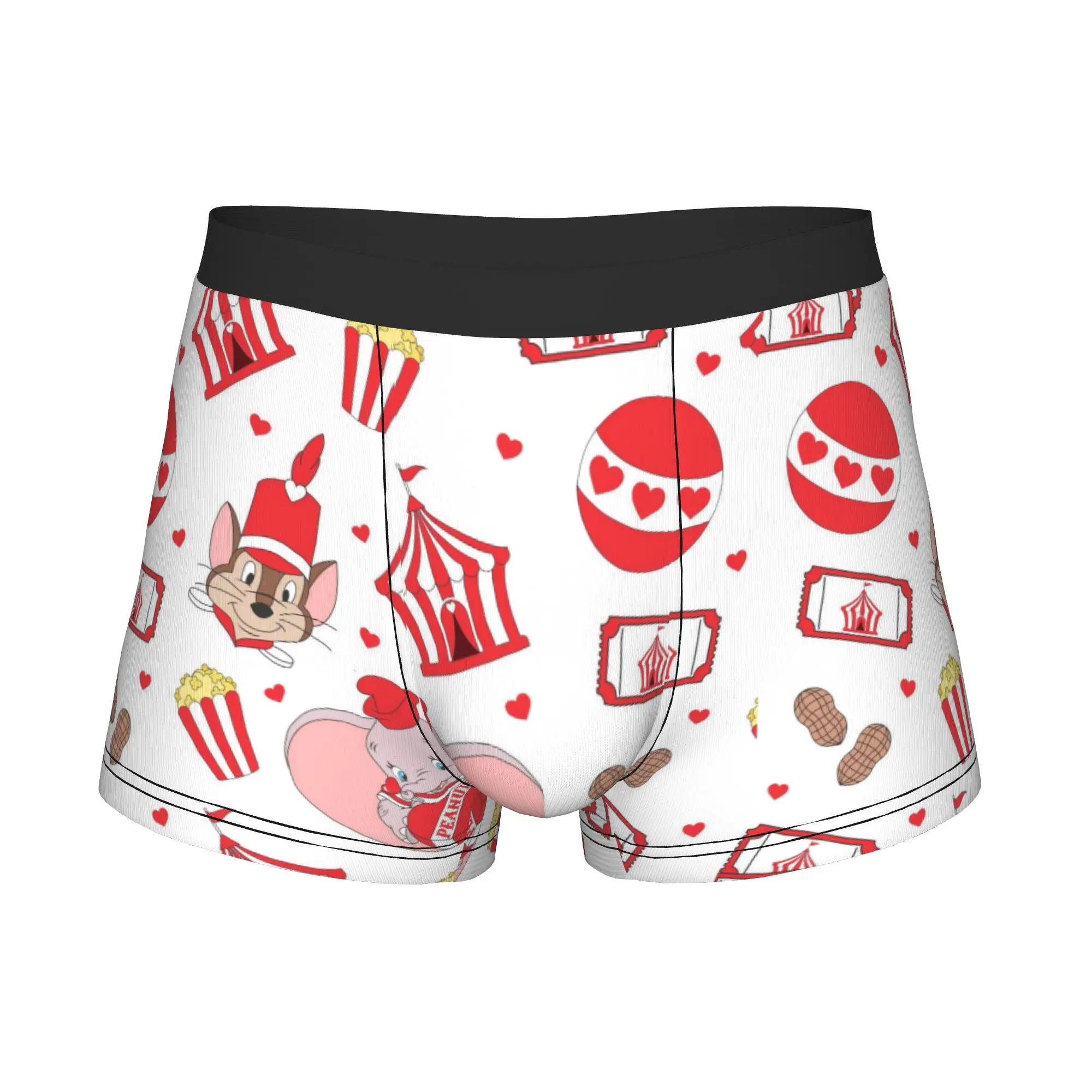 Фото Мужские трусы-боксеры с индивидуальным дизайном D-Dumboes, 3D-печать, милые трусы с изображением слона, мягкие трусы-брифы №3