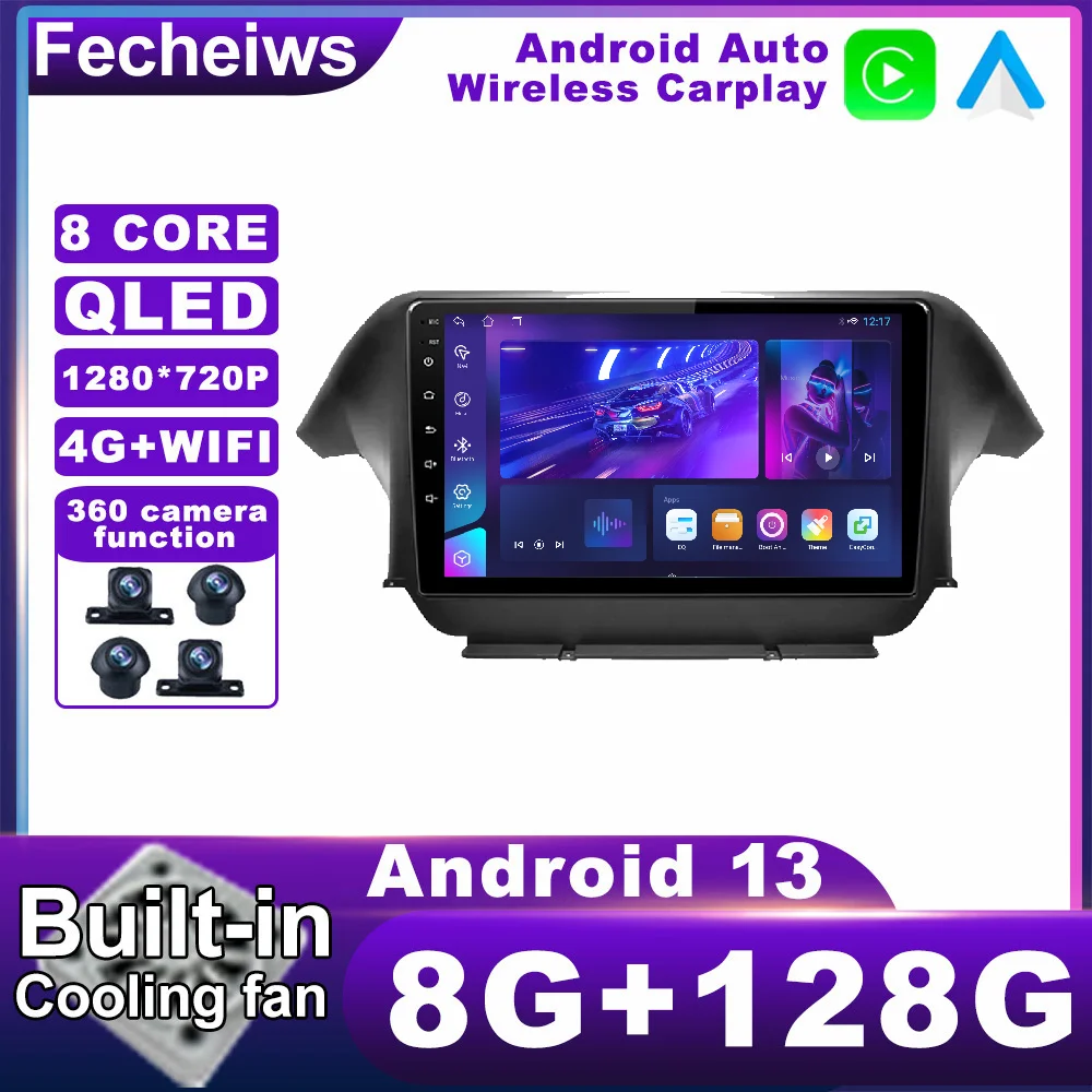 

10,1 дюймовый Android 13 для Honda Odyssey 2009 - 2014 Автомобильная Радио-навигация GPS ADAS DSP мультимедийный BT стерео беспроводной Carplay авто