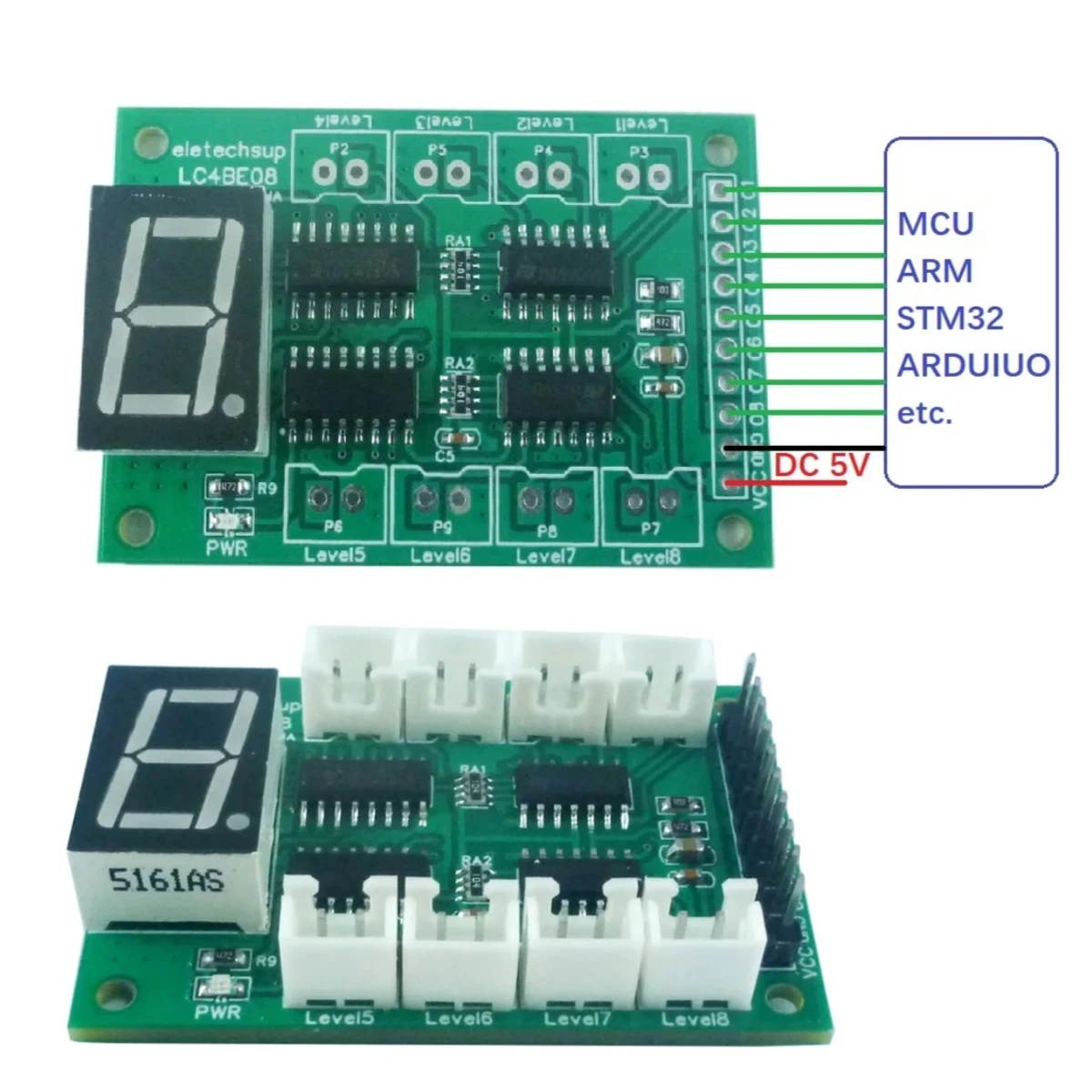 8-канальный цифровой ламповый дисплей уровня воды модуль датчика жидкости для