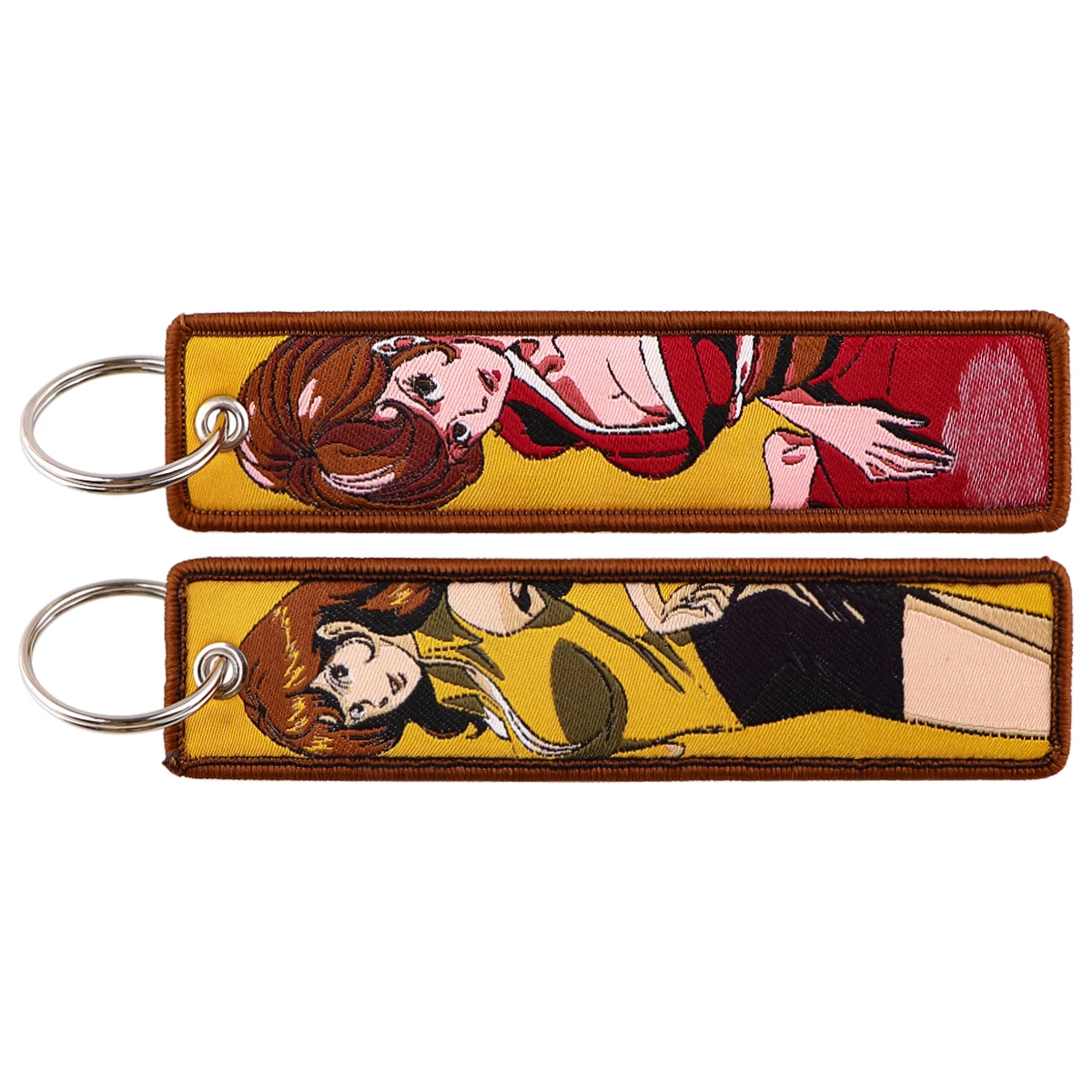

Rupan Sansei Embroidered Anime Cute Key Ring for Women Car Keychains keys Tag for Fashion Accessories Jewelry for Friends Gifts