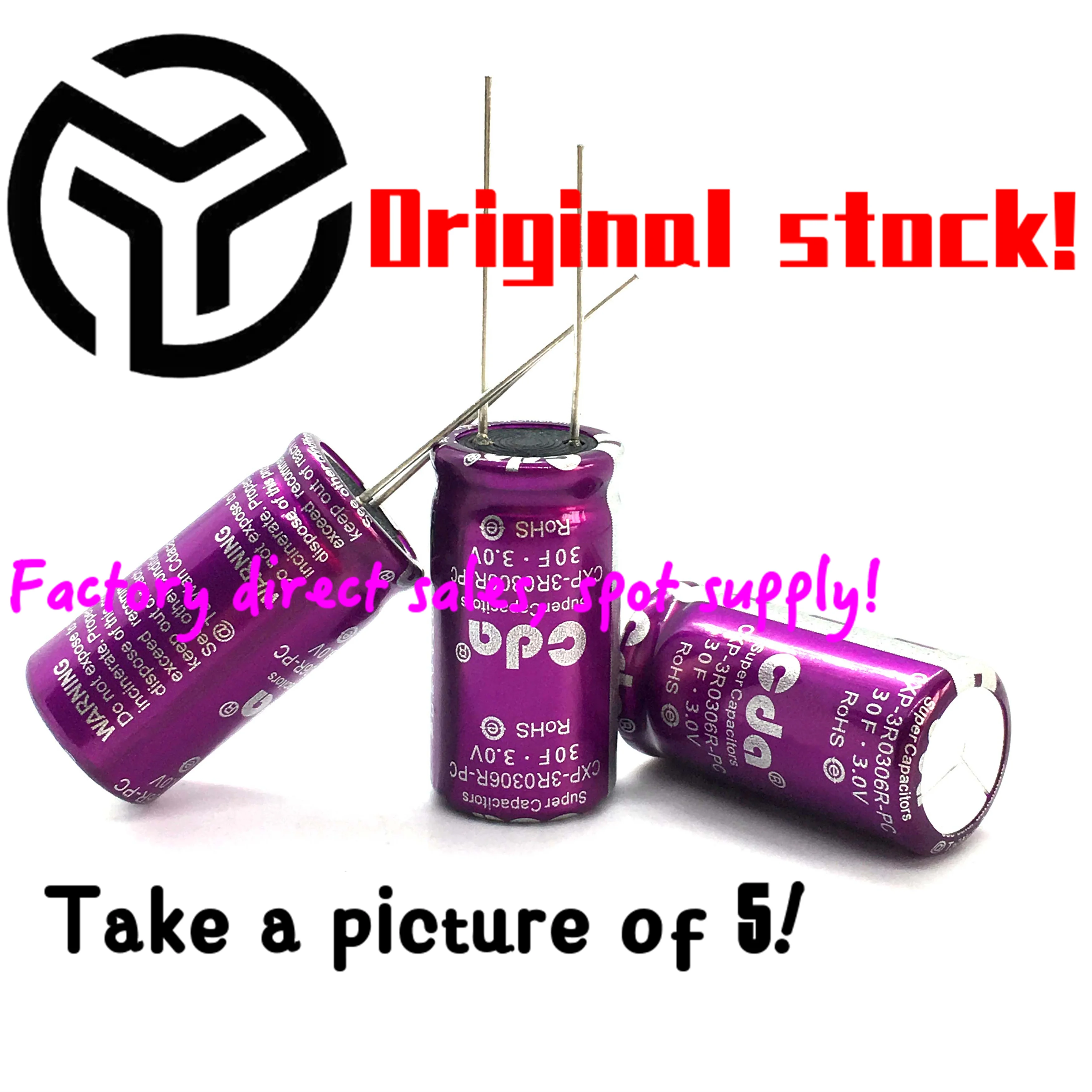 

10PCS Backup energy storage power capacitor 3.0v30f 3V super capacitor farad capacitor 2.7v30f gold capacitor Spot direct sales