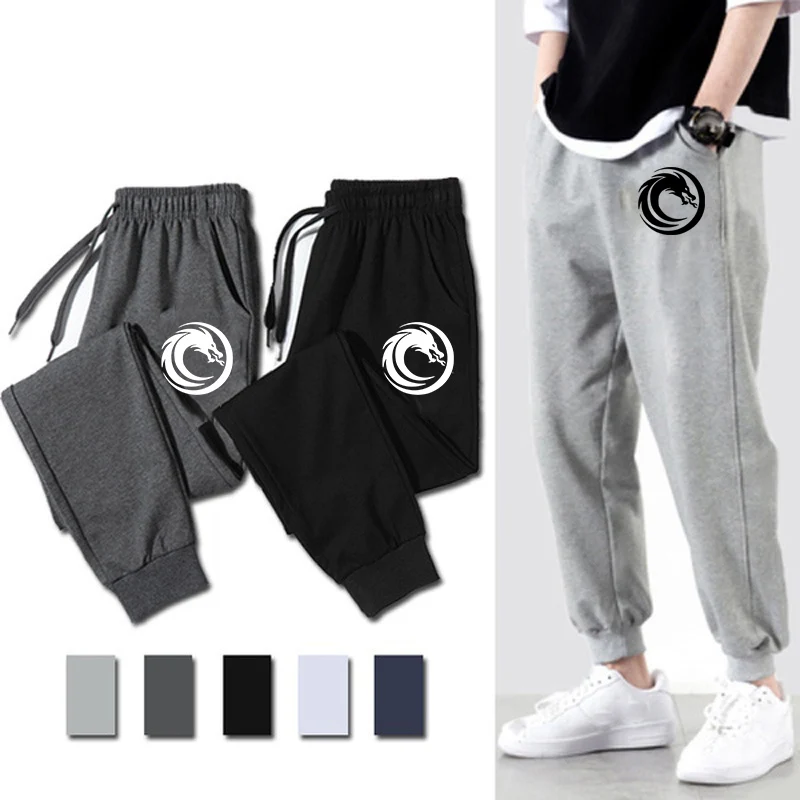 2024 Chinese Dragon Totem Casual Pants Wholesale Custom Sporty Logo-Printed Spring and Autumn Pants Sweatpants