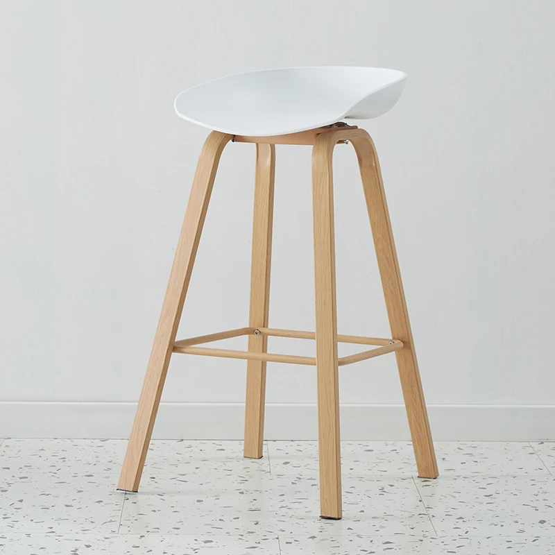 

Luxury Counter Dining Bar Chairs Nordic Wood Plastic Cafe Bar Chairs Designer Office Sillas Altas Kitchen Furniture YY50BC
