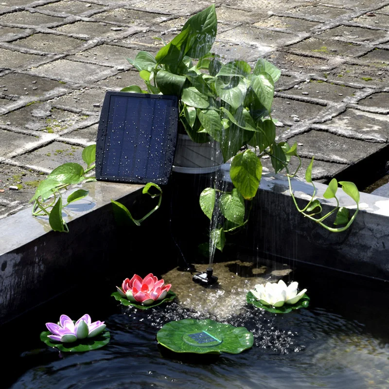 

Плавающий уличный фонтан на солнечной батарее, прочный садовый декоративный фонтан для пруда и бассейна, помпа для бытового сада