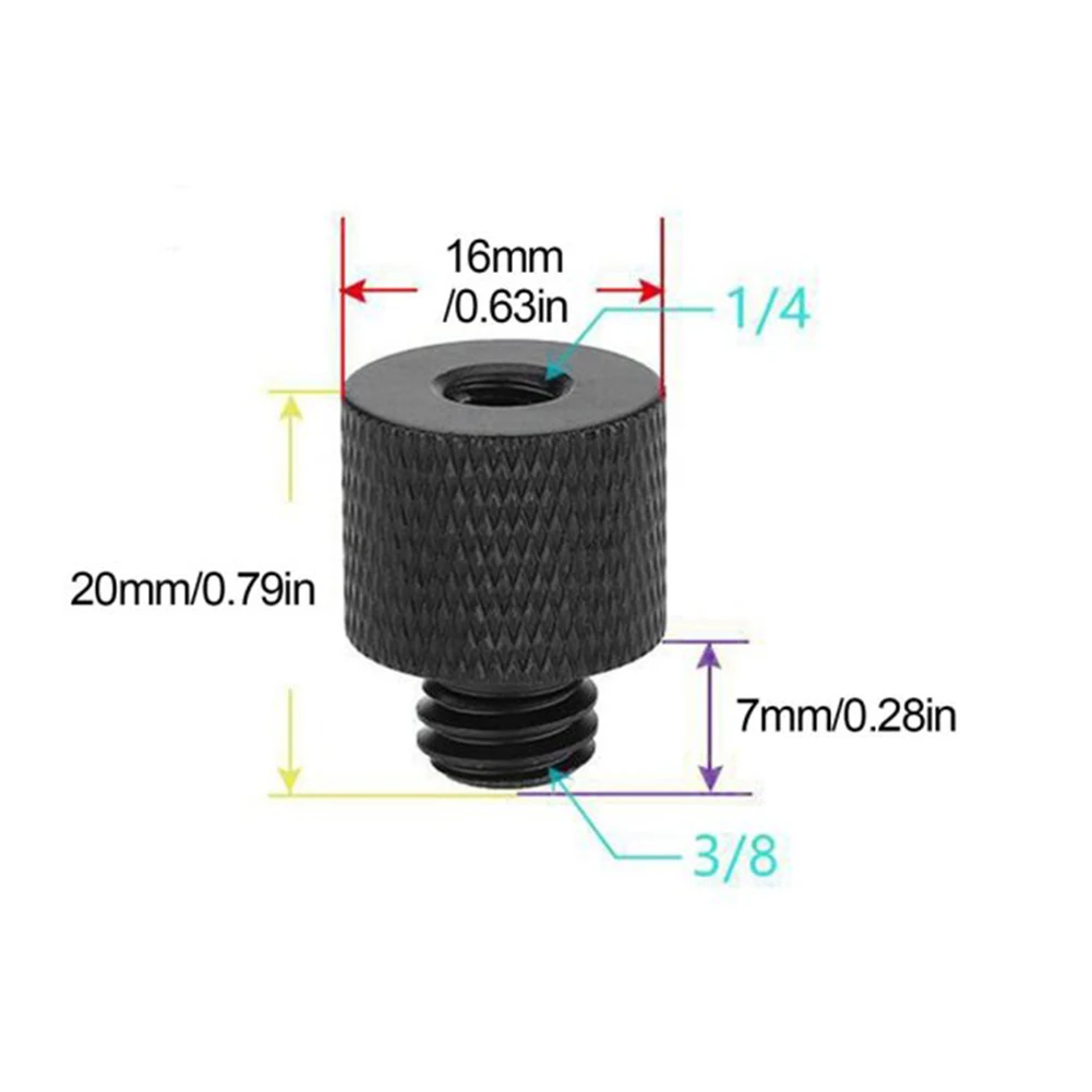

Screw Mount Adapter Black Conversion For Tripod Male To Female Screw Thread Transfer Tripod Plate 1/4 To 3/8 Inch