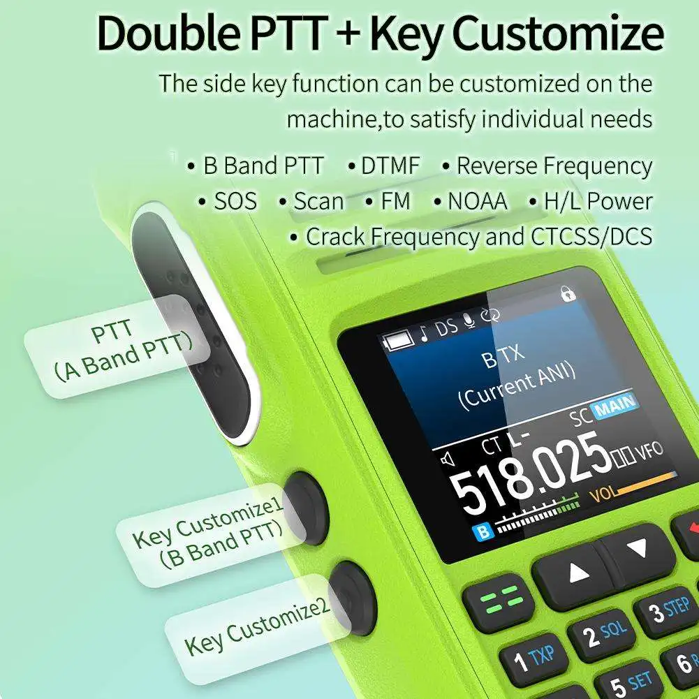 New Talkpod A36Plus Walkie Talkie AM AIR VHF UHF Ham Radio Air Band Wide DTMF Multifunctional Color Screen Intercom