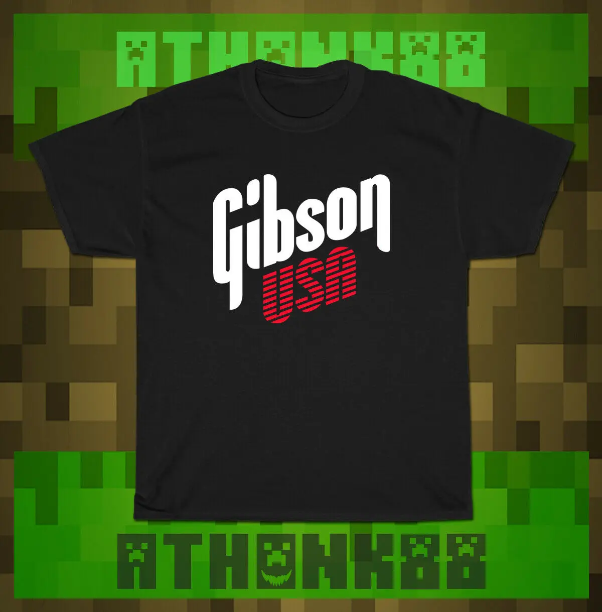 

New Men's Tee shirt Fit For Gibson USA Guitars Electric Bass Men's T-SHIRT