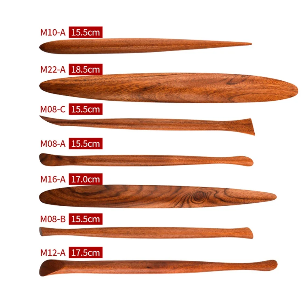 7 шт. инструменты для скульптуры из глины красного дерева с коробкой хранения