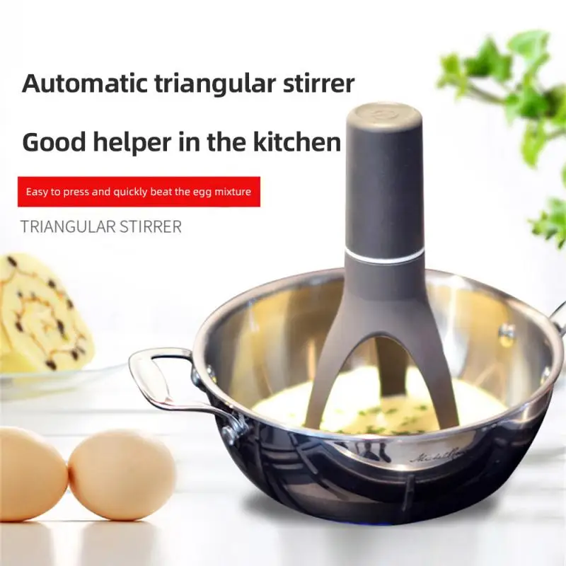 

Kitchen Utensil Stirrer Triangle Mixing Egg Beaters Sauce Soup Mixer Cooking Gadgets Automatic Whisk Stir Stick Food Blender