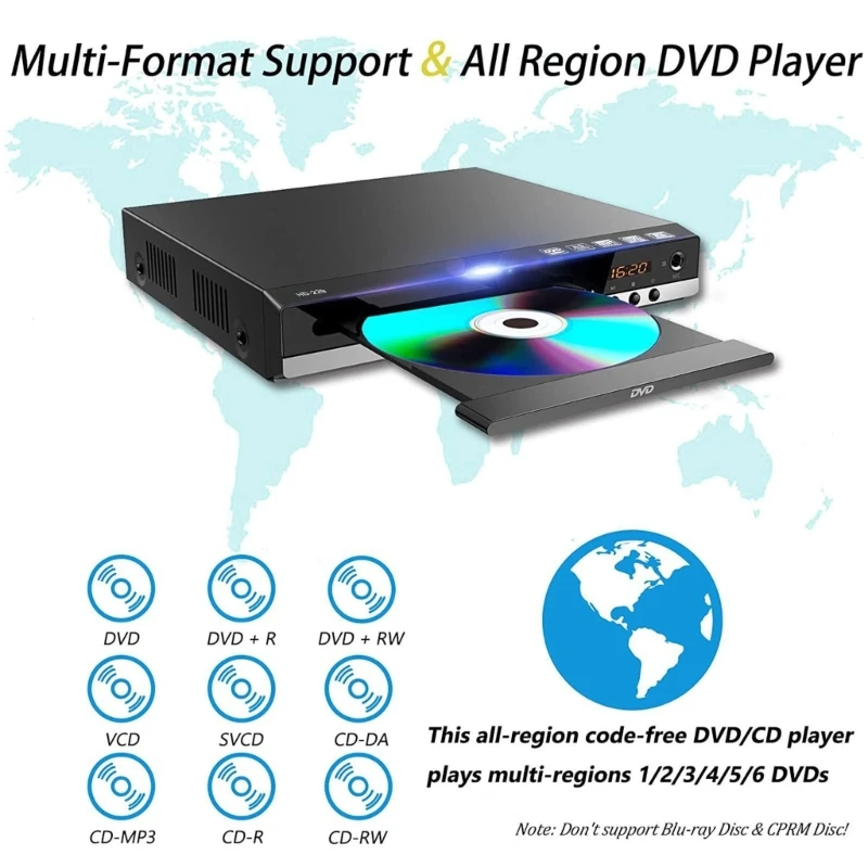 DVD Player VCD CD-Discs Multimedia Player Machine  AV-Output images - 6
