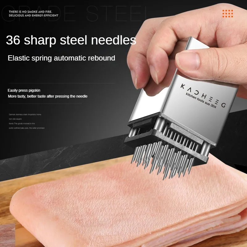Kitchen Tools Stainless Steel Steak Tenderizer Household Double-sided Meat Loosener Kitchen Hammer Meat Hammer Meat Tenderizer