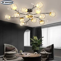 modern light luxury living room led ceiling lamp villa creative decorative lamp bedroom dining room chandelier indoor lighting