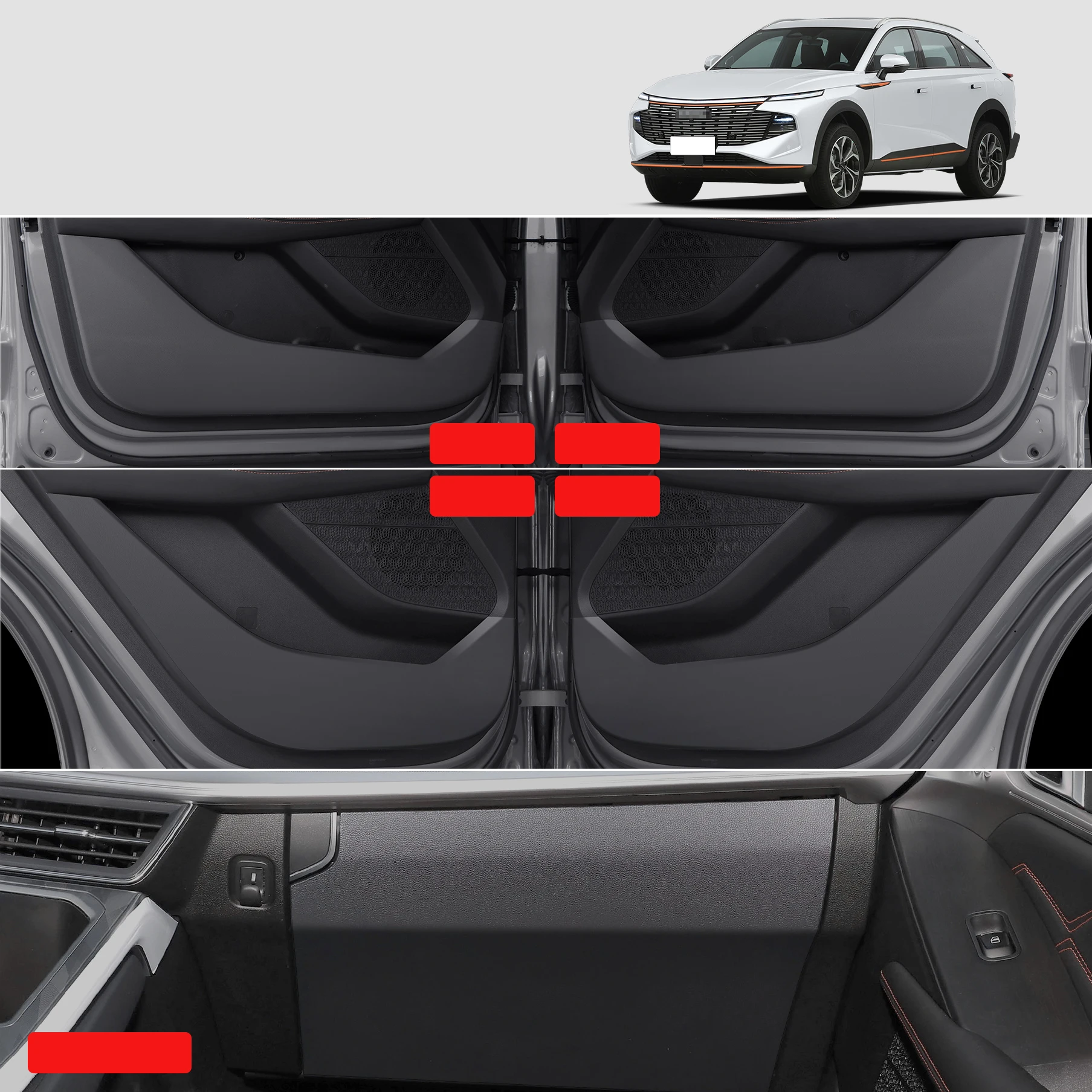 

Для Haval F7 II 2024 2025 автомобильный Стайлинг, кожаная накладка на дверь, защита от ударов, боковая кромка, защитная пленка, наклейки, автоаксессуары