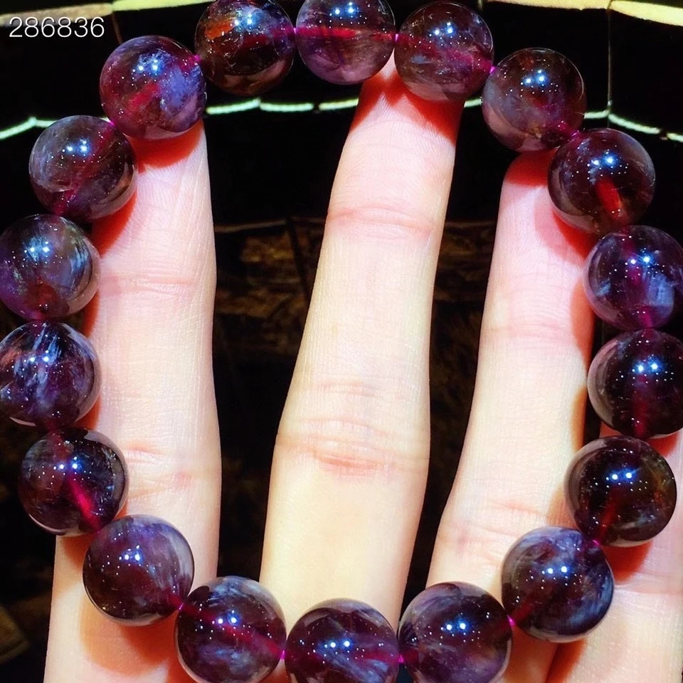 

11,6 мм канадский натуральный ауралит 23 Cacoxenite, браслет для женщин и мужчин, бусины, растягивающиеся, новейшие ювелирные изделия AAAAA