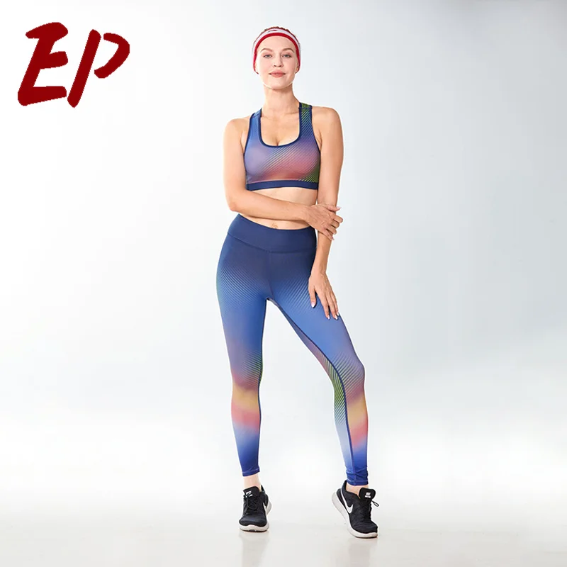 

EP Gym Sports Women's Tracksuit 2022 Spring Wear Bra Pants Clothing 2 Pieces Yoga Sets Leggings For Fitness Sportwear Clothes