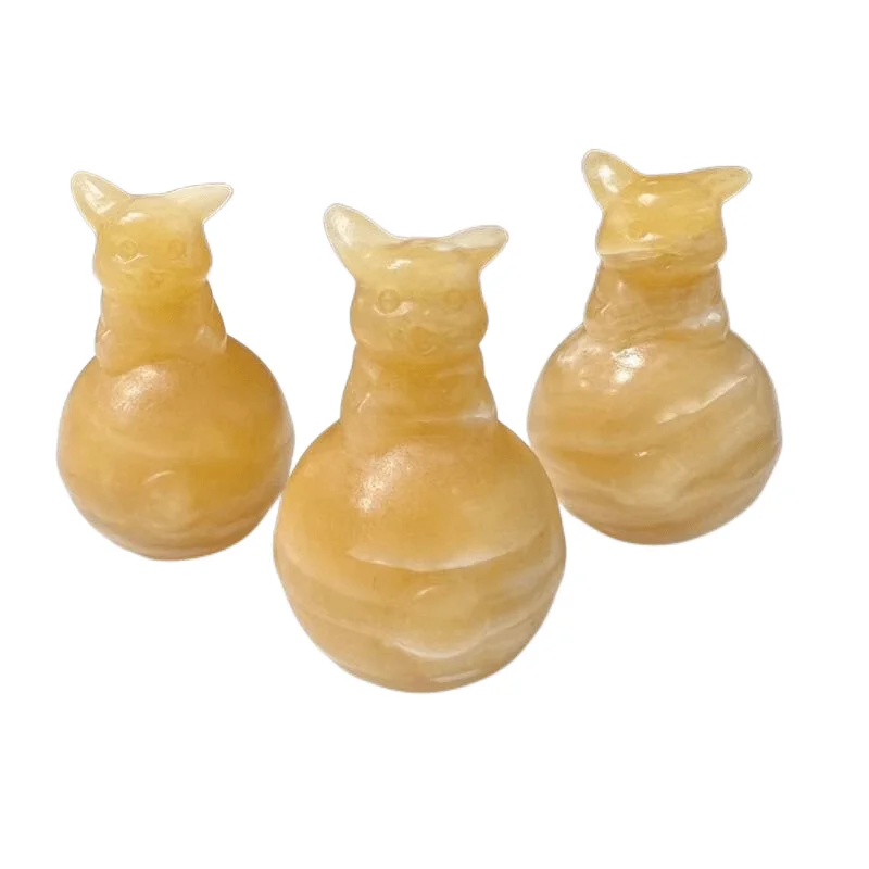 

1 шт., резьба из натурального желтого кальцита