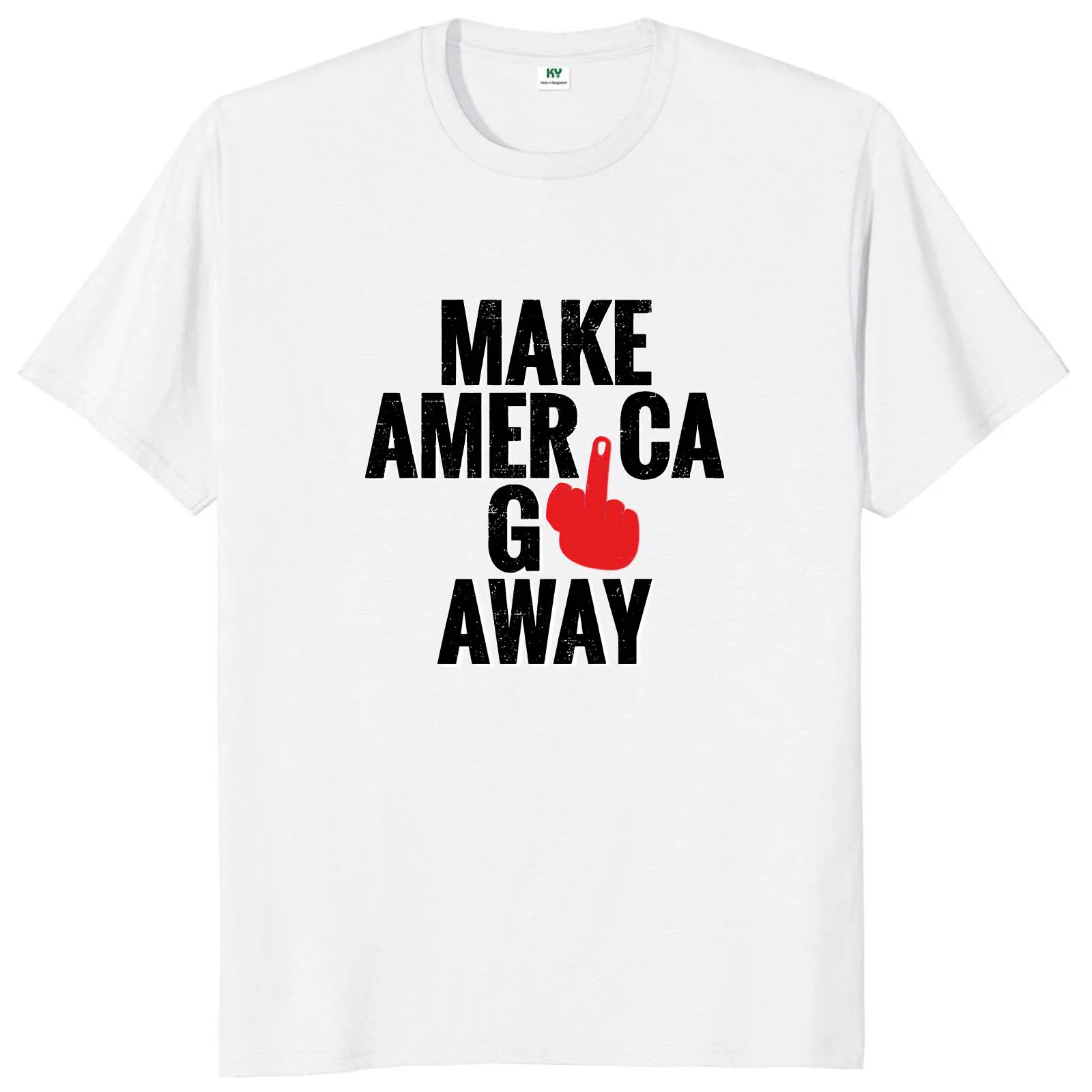 Футболка Make America Go Away в стиле ретро с забавными цитатами Y2k для мужчин и женщин