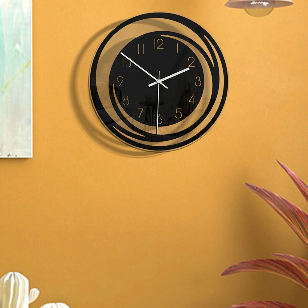 

1PC Wall Clock Lightweight Wall Hanging Clock Wall Clock for Living Room Hotel Restaurant