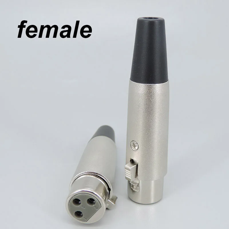 1 шт. металлический XLR 3-контактный разъем папа-мама адаптер для пайки