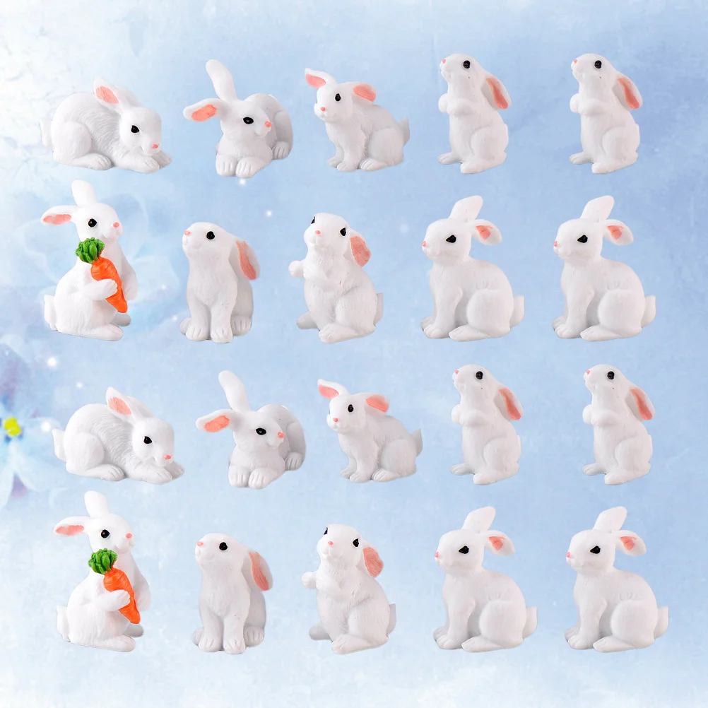 

Rabbit Resin Ornament Mini Easter Animal Craft Model Toy Statue Miniaturefigure Tankscene Layout Figurine Bunnykids Toys Figures