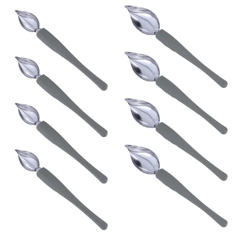 

8 Pcs Painting Spoons Decorating Pencil Spoons Sauce Spoon for Plate Decorating Sauce Plating Art Pencils Dessert Spoons