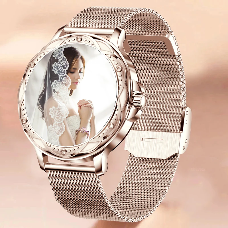 

2023 New Smart Watch Women 1.2 Inch Ladies Cute Bracelet 24 Hours Health Monitoring Bluetooth Call Waterproof Smartwatch ladies
