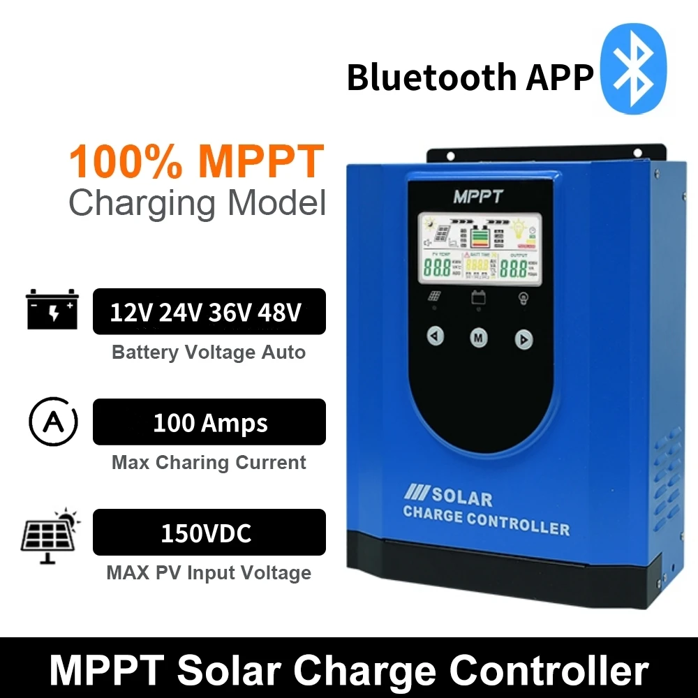 Контроллер заряда солнечной батареи MPPT 100 А регулятор системы 150 В постоянного
