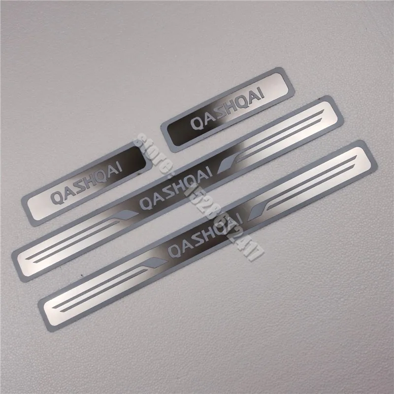 

for Nissan QASHQAI J10 J11 2007-2021 Door Sill Scuff Plate Guard Stainless Steel Kick Pedal Sticker Car Styling Accessories qs