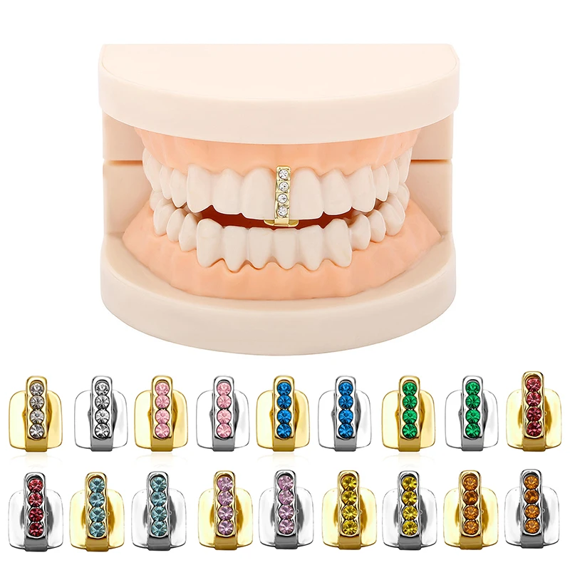 Новый хип-хоп зубы Grillz для мужчин и женщин Iced Out Hollow двойной зубной кепка