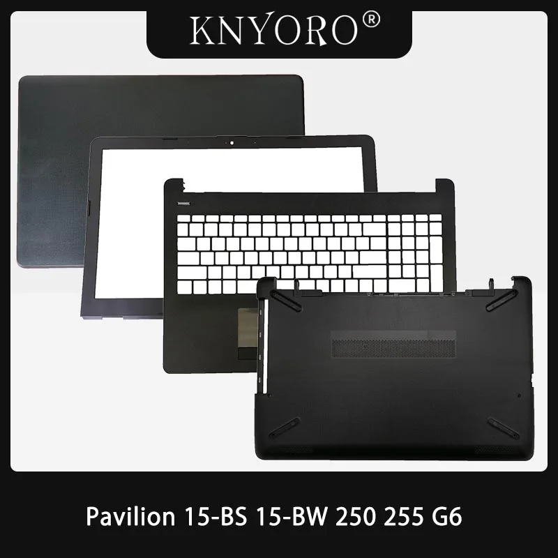 

Replacement For HP Pavilion 15-BS 15-BW 15-RA 15-RB 250 G6 255 G6 LCD Back Cover/Front Bezel/Palmrest/Bottom Case Black Shell