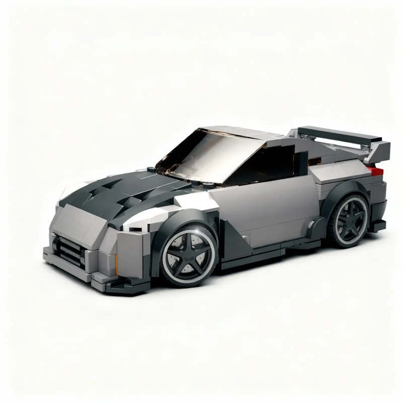 Фото 336 деталей MOC DK S Veilside Street Racing Car 350z, модель из строительных блоков, декор для дома, украшение для стола, полки, подарок для взрослых №1