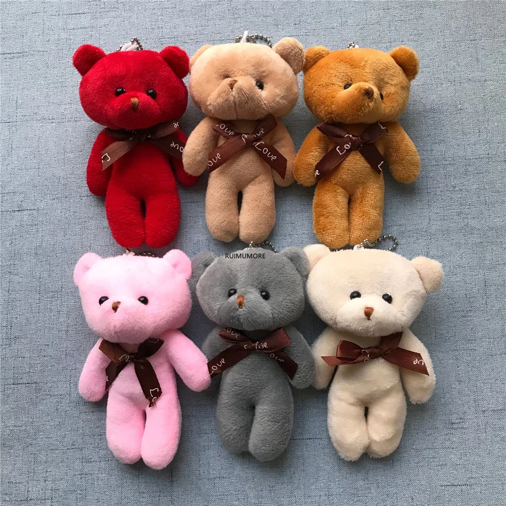 Бесплатная доставка плюшевый медведь 6 цветов-9 см мягкая игрушка-животное