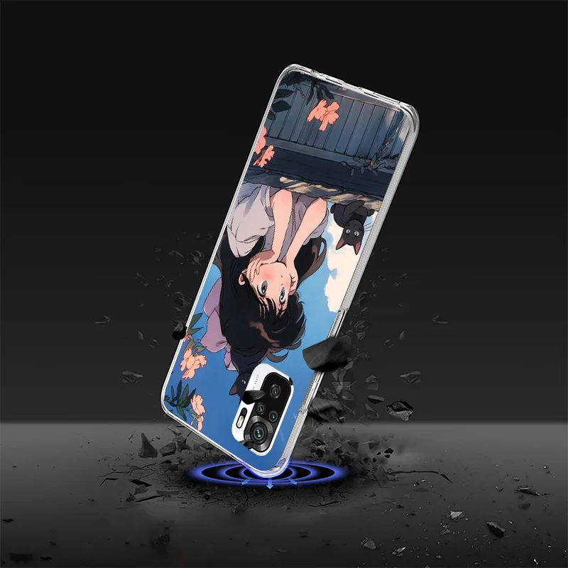 Милый чехол для телефона в стиле аниме Ins с изображением кошки Xiaomi Redmi Note 13 12S 12 11S 10