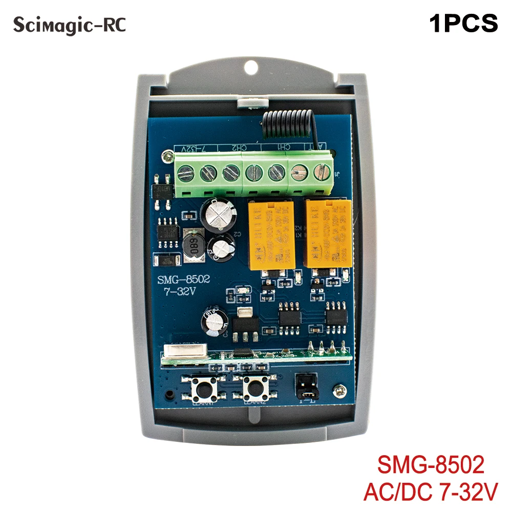 

Scimagic-RC универсальный 2-канальный приемник для гаражных ворот 433МГц