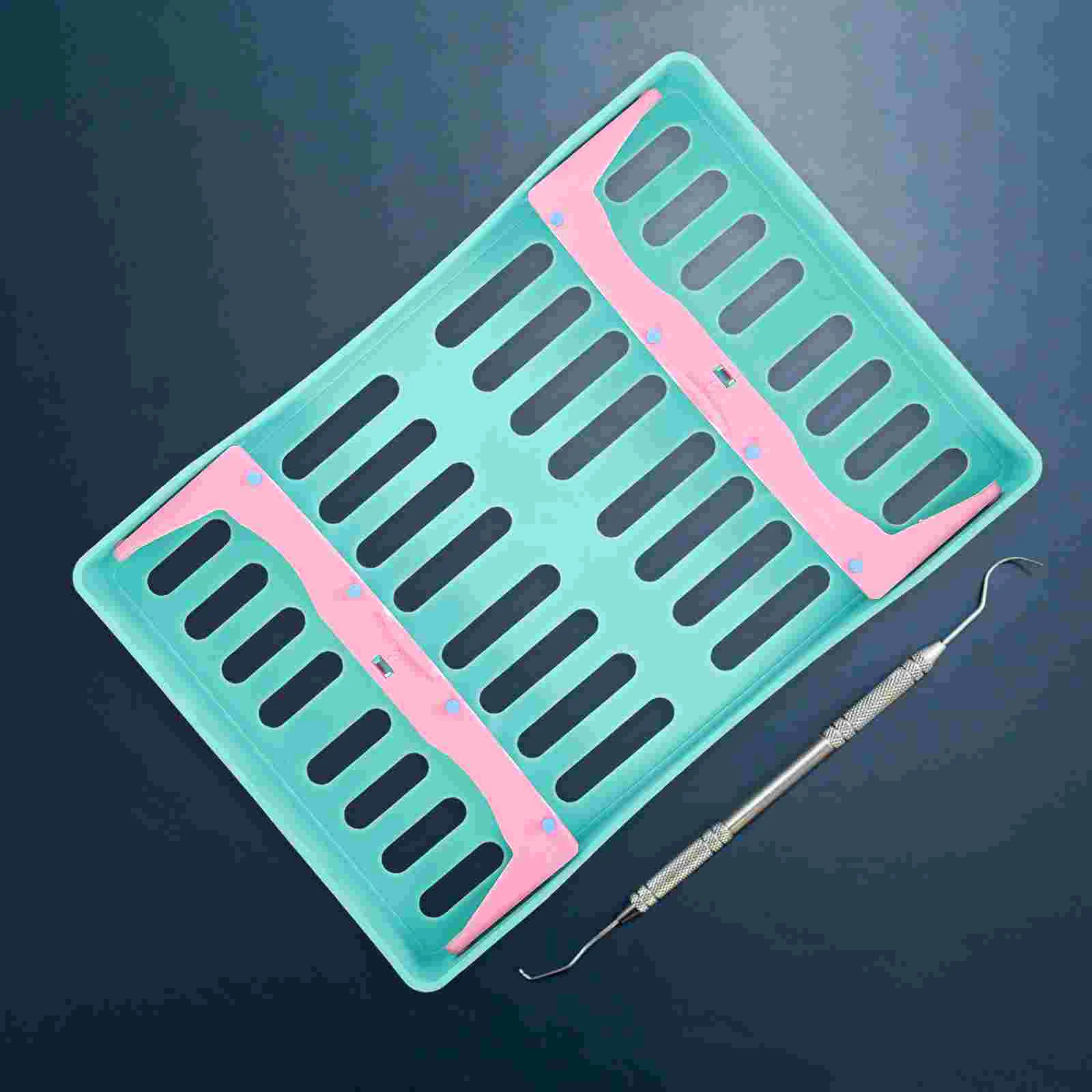 

Metal Stand Instrument Box Dental Drill Organizer Case Devices Holder Burs Storage Rack Stands Plastic