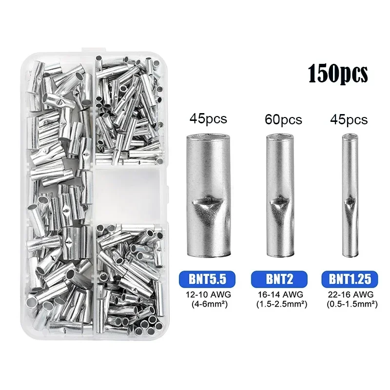 150 шт. соединитель стыкового провода неизолированные наконечники клемма
