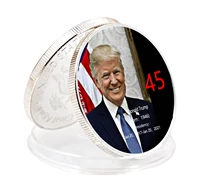 donald john trump 45th american president silver coin famous figure metal challenge coin artworks business souvenir gifts