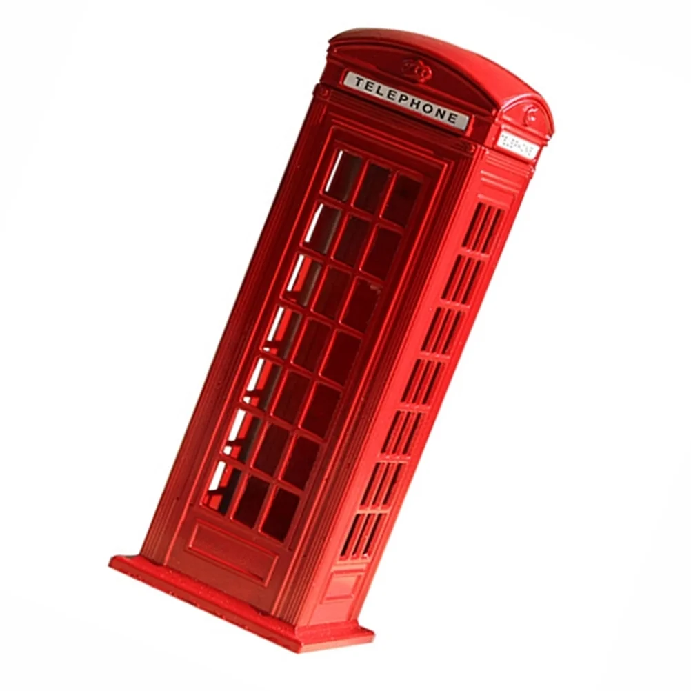 

Bank Box Coin Piggy Money Telephone Booth Vintage Safe London Metal Retro Saving Pot Pillar British Mailbox Jar Banks Postal