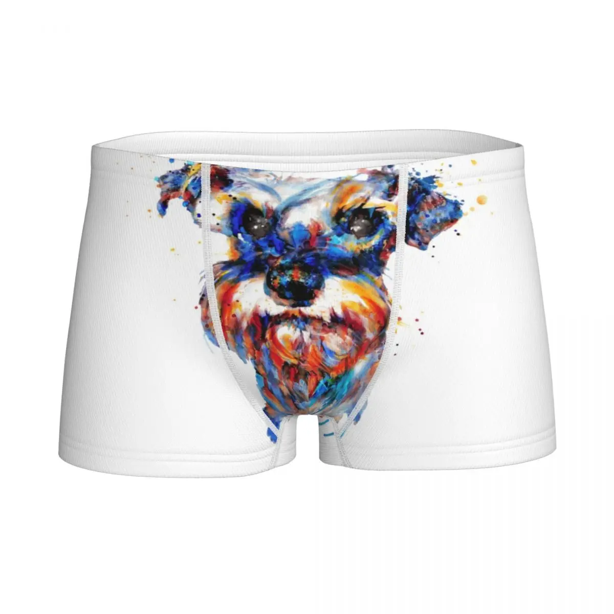 Schnauzer Head Watercolor Dog Boys Cotton Underwear Children Kids Shorts Panties Print Boxer Shorts Male Boxer Underpants