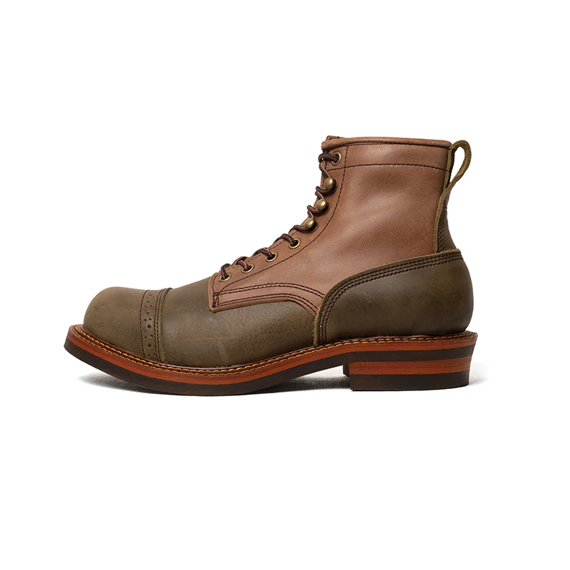 Classic Shoes Autumn Winter Work Ankle Boots Genuine Leather Black Green Red Chelsea Boot