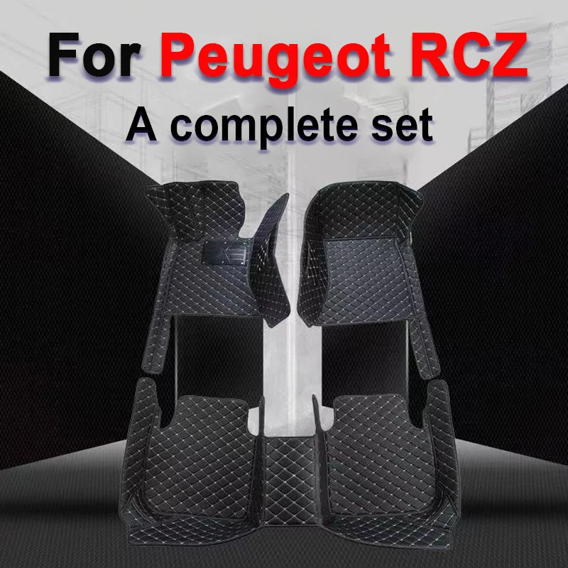 

Car Floor Mats For Peugeot RCZ T75 2009~2015 Luxury Leather Mat Rugs Carpets Durable Pad Set Car Accessories Interior Parts 2010