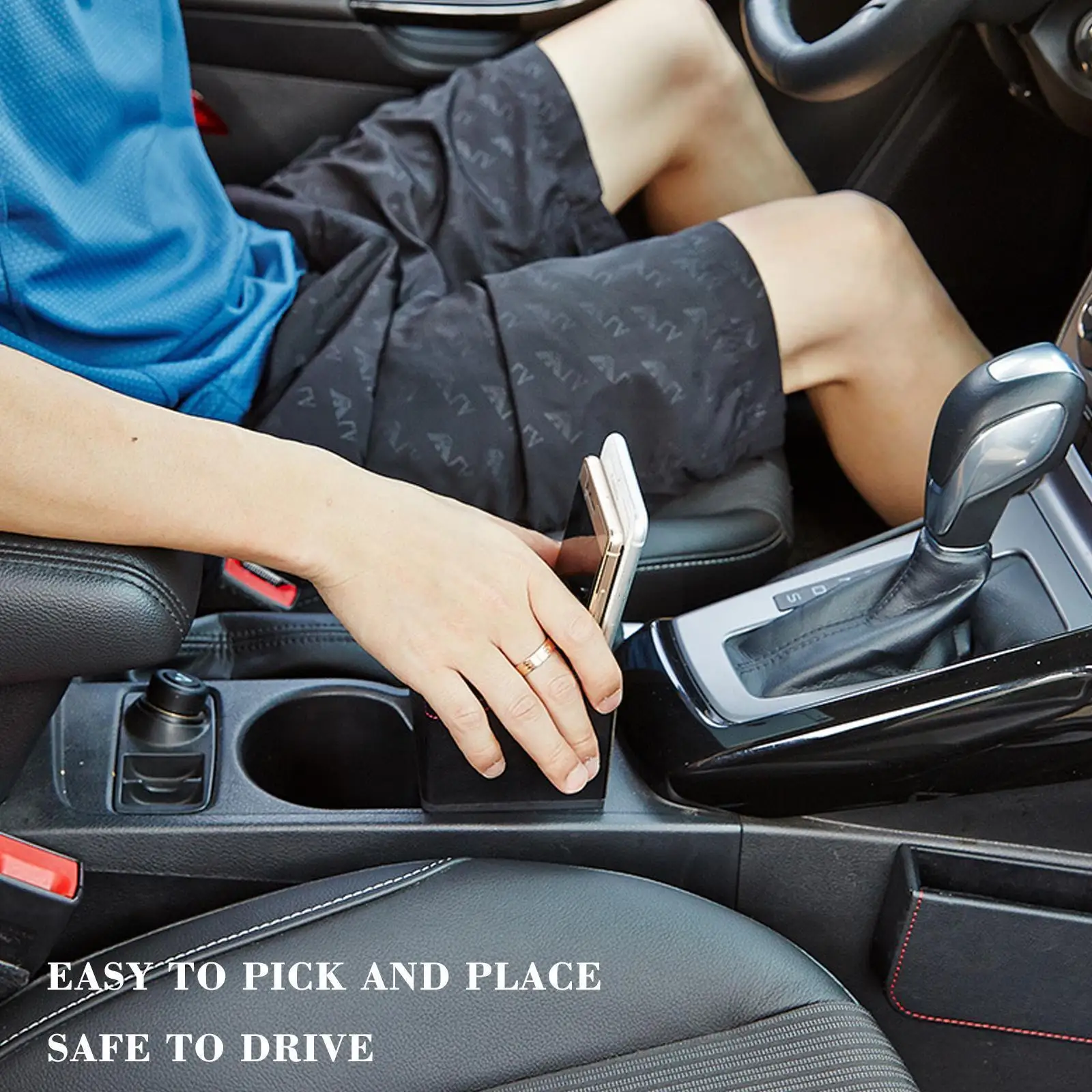 

Новая автомобильная коробка для хранения с центральным управлением, Квадратный Контейнер, карманная консоль, органайзер для подстаканника...