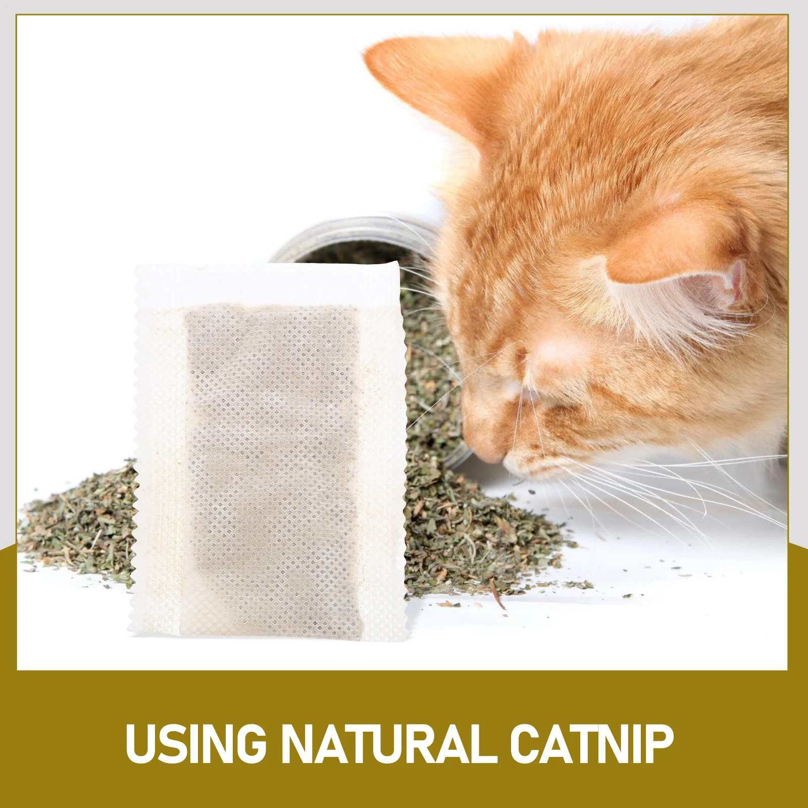 10 Pcs Replacement Catnip Pouch Refill Your Own Tea Bag Kitten Toys Teabag Grass Pouches