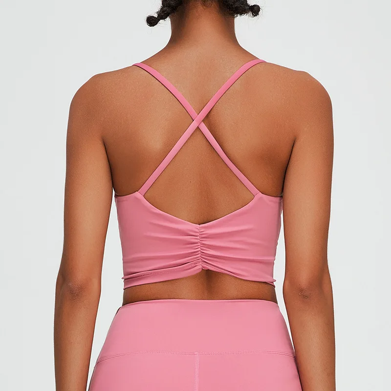 Новый сексуальный спортивный бюстгальтер для йоги женщин высокопрочный