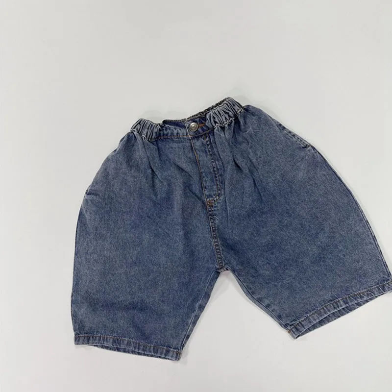 

Summer Retro Soft Jeans Kid Boy Classic Casual Cotton Wide Leg Pants Girl Children Solid Simple Fashion Trousers Infant Costume