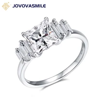 jovovasmile 925 silver moissanite ring 77 mm 2 carat princess cut vvs1 d color moissanite ring fine jewelry for woman