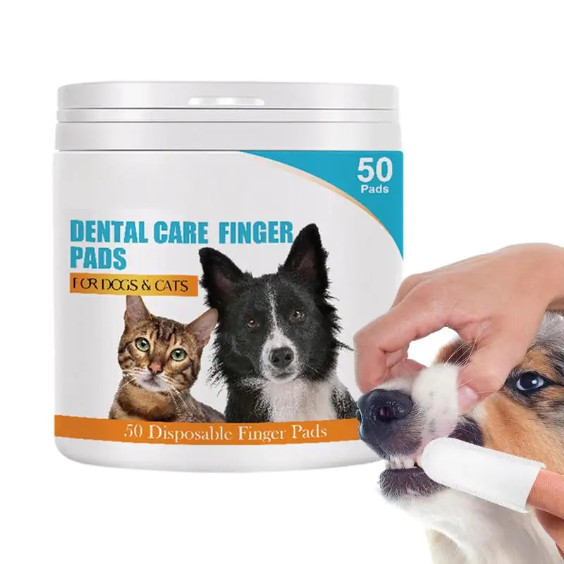 

Dog Finger Toothbrush Soft Presoaked Oral Cleaning Brush Food-Grade Effective Finger Toothbrush Pet Teeth Oral Cleaning Products