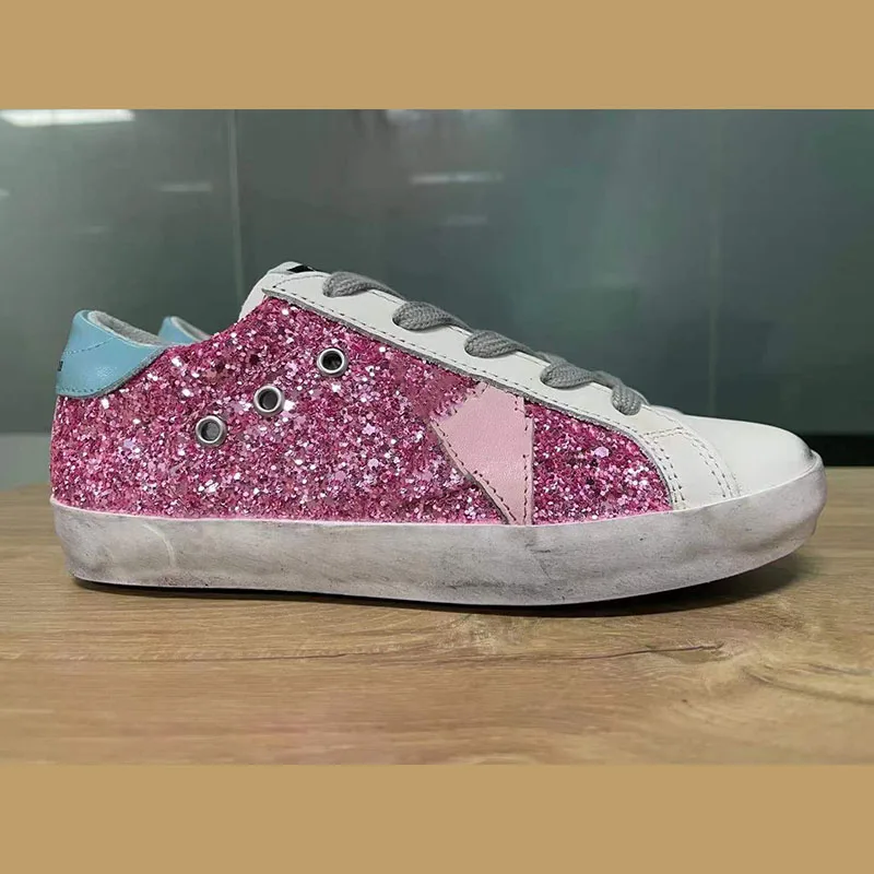 

Four Seasons New First Layer Cowhide Retro Old Parent-child Casual Shoes Leopard Print Breathable Children's Sneakers ST170